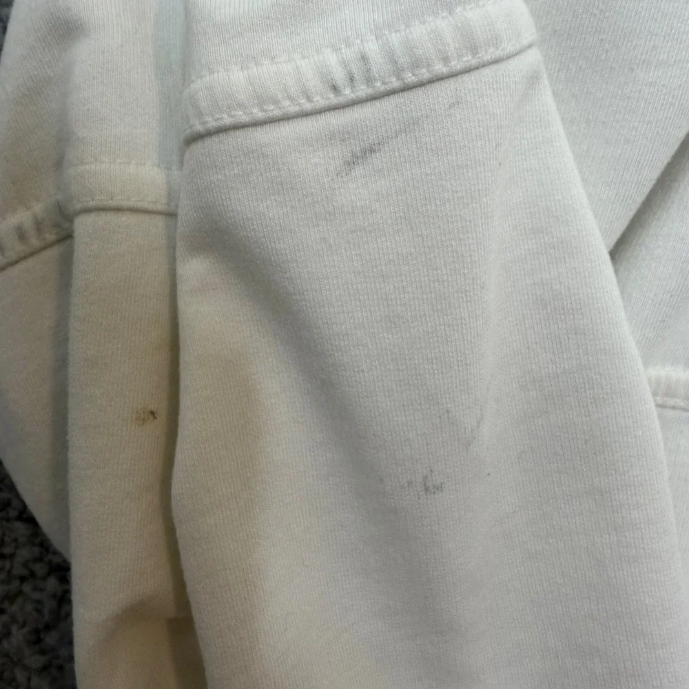 VTG Nike Sweatshirt Women M‎ White Embroidered Swoosh Logo Crewneck Pullover 90s